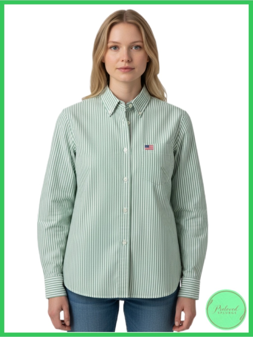 Ralph Lauren Polo Jeans Co. Ralph Vintage Striped Long Sleeve Button-Up Shirt